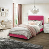 Trim Upholstered Twin Platform Bed