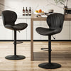 Modern Adjustable Bar Stool Faux Leather Bar Stool (Set of 2)