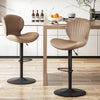 Modern Adjustable Bar Stool Faux Leather Bar Stool (Set of 2)