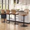 Modern Adjustable Bar Stool Faux Leather Bar Stool (Set of 2)