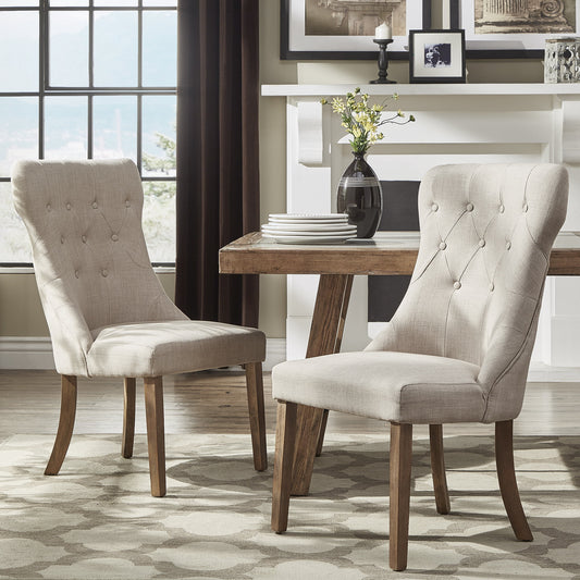 Kirk Button Tufted Dining Chair, Set of 2