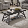 Westin Rustic Wood X Rectangular Coffee Table with Wood Base