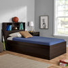 Kids Storage Bed with Bookcase Headboard, Twin