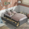 Twin Platform Bed Frame with Storage Drawers, Kids Twin Size Bed Frame