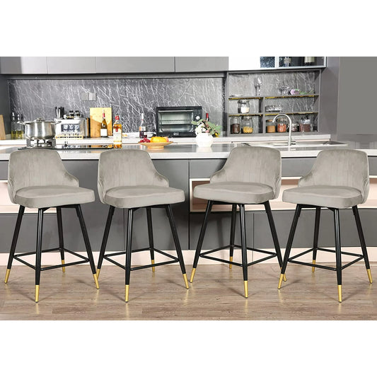 25'' Swivel Bar Stools with Back Set of 2,4.6