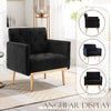 Modern Accent Chair, Upholstered Single Sofa Chair Sherpa Arm Chair for Living Room