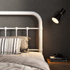 King Size Metal Platform Bed Frame with Victorian Style Wrought Iron-Art Headboard/Footboard