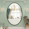 Bathroom Oval Wall Mirror Vanity Hanging Mirror Black