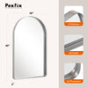 Aluminum Alloy Wall Mount Rounded Corner Rectangular Mirror