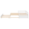 Twin Size Daybed, Convertible Double Twin Size with Trundle