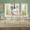 Autumn Lane Windsor Solid Wood Dining Chairs, White and Oak 