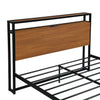 Metal Full Bed Frame,Size Platform Bed Frames with Wood Headboard