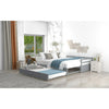 Twin Size Daybed, Convertible Double Twin Size with Trundle