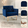 Modern Accent Chair, Upholstered Single Sofa Chair Sherpa Arm Chair for Living Room