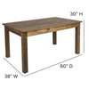 Rectangular Antique Rustic Solid Pine Farm Dining Table