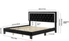  Diamond Tufted Upholstered Platform Bed with Adjustable Headboard