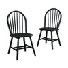 Autumn Lane Windsor Solid Wood Dining Chairs, White and Oak 