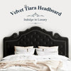 Full Size Platform Bed Frame with Tiara Upholstered Diamond Button Tufted Headboard