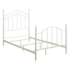 Traditional Metal Bed Frame with Headboard and Footboard, Twin, White