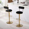 Vintage Velvet Bar Stools set of 2 Dining Chairs Footrest