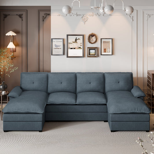 Sectional Sofa Couches for Living Room, 4-Seat