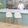 Counter Height Bar Stools Set of 2, Swivel Stools for Kitchen Island