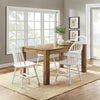 Autumn Lane Windsor Solid Wood Dining Chairs, White and Oak 