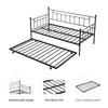 Twin Size Metal Daybed with Trundle Included