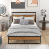 Metal Full Bed Frame,Size Platform Bed Frames with Wood Headboard