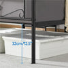 Black Metal Platform Twin Bed with Scroll Design Headboard and Footboard