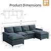 Sectional Sofa Couches for Living Room, 4-Seat