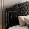 Full Size Platform Bed Frame with Tiara Upholstered Diamond Button Tufted Headboard