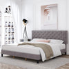 Bed frame King size bed with headboard and modern upholstered bed frame