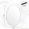 Bathroom Oval Wall Mirror Vanity Hanging Mirror Black