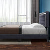  Diamond Tufted Upholstered Platform Bed with Adjustable Headboard