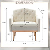 Modern Chair, Upholstered Single Sofa Chair, Sherpa Arm Chair for Living Room Bedroom