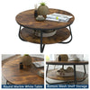 Round coffee table with open storage