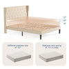 Queen Bed Frame with Soft Headboard,Platform Bed Frame Adapt to Double Mattress