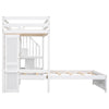 Twin over Twin Bunk Bed with Desk and Shleves