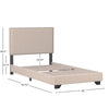 Trim Upholstered Twin Platform Bed