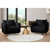 Modern Towelling Armchair, Black