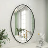 Bathroom Oval Wall Mirror Vanity Hanging Mirror Black